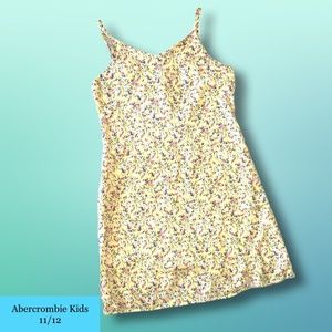 Abercrombie kids yellow floral dress size 11/12